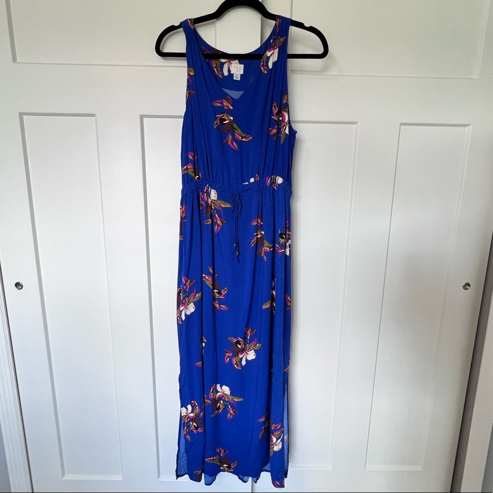 A New Day Bright Blue Floral Maxi Dress